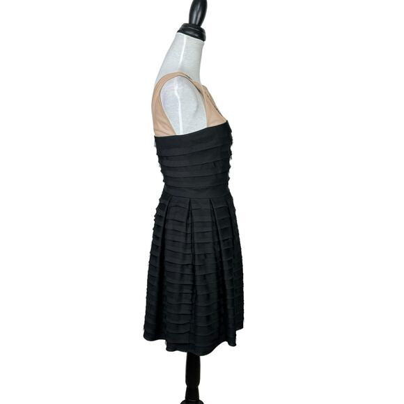 Bcbgmaxazria Marina Embellished Sleeveless Black Tiered A-line Skirt Party Dress - Picture 5 of 12